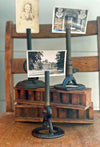 RARE Vintage Antique Wood Block Test Tube Holders Set of 3