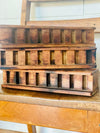 RARE Vintage Antique Wood Block Test Tube Holders Set of 3